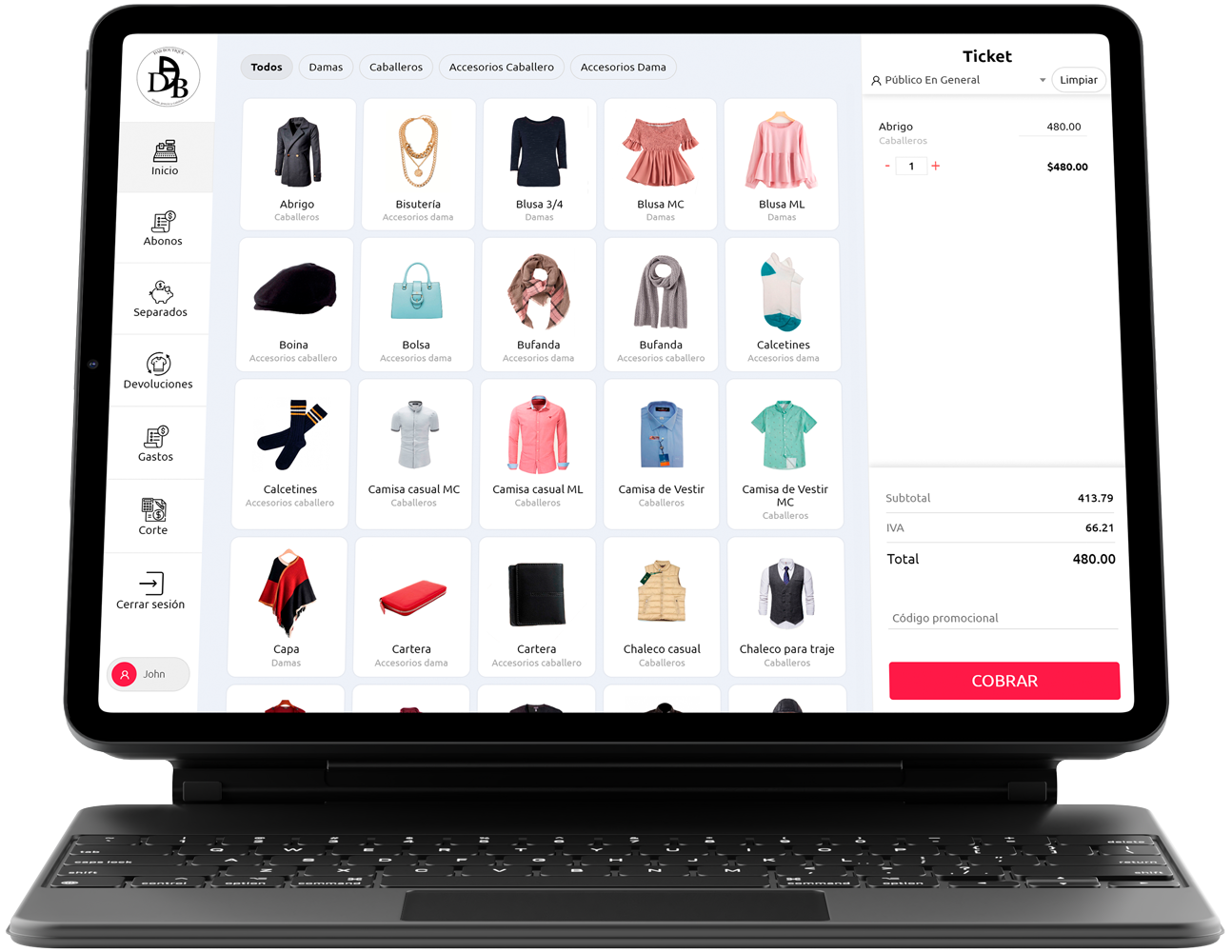 Software tipo Punto de venta para DAB Boutique
